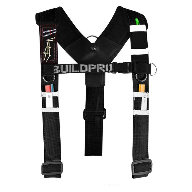BuildPro SUSPENDERS WITH MAGNET - BLACK LBHMGB