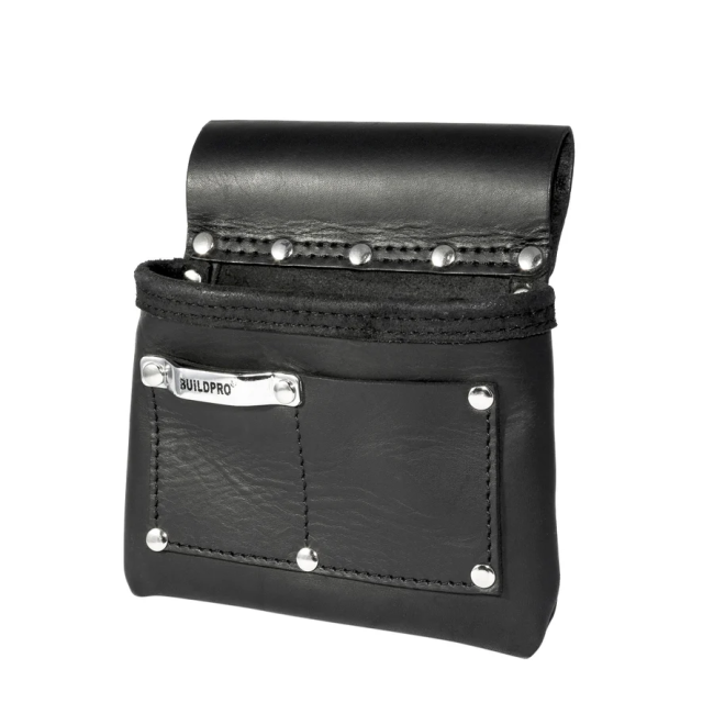 BuildPro Cabinet Maker Leather Nail Bag LBNBCB