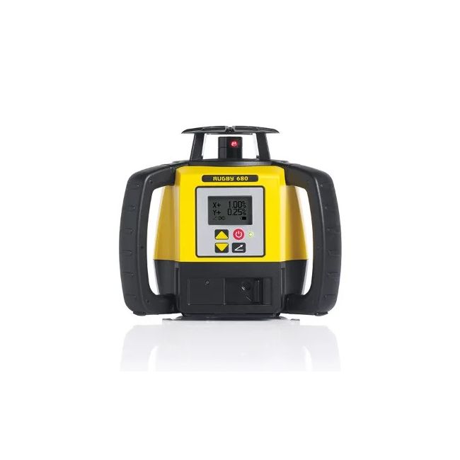 Leica Rugby 680 Laser Level with Rod-Eye 160 Digital Receiver Li-Ion Battery and Charger LG6006010