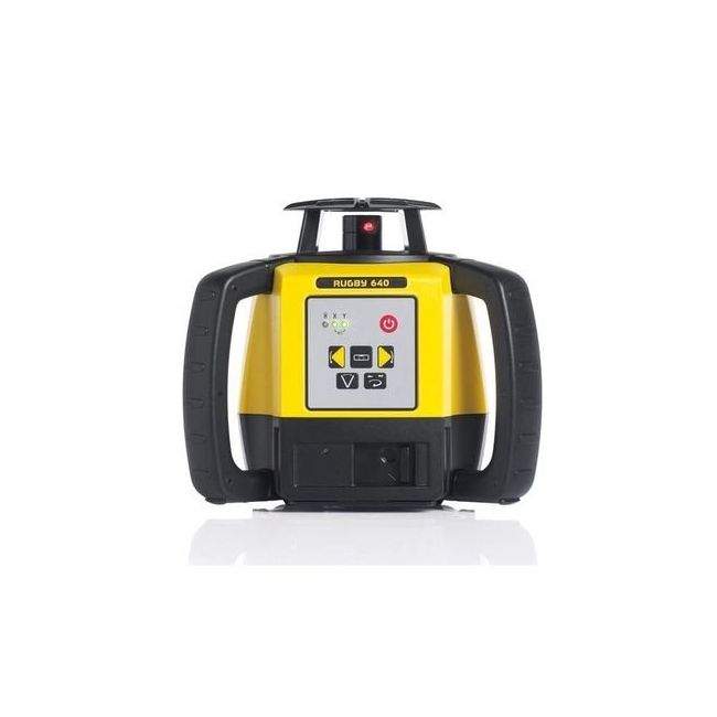 Leica Rugby 640 Laser Level with Rod-Eye 120 Receiver Alkaline LG6011154
