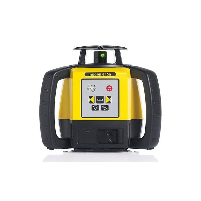 Leica Rugby 640G Laser Level with Rod-Eye 120G Receiver RC400 Remote Control Alkaline LG6011488