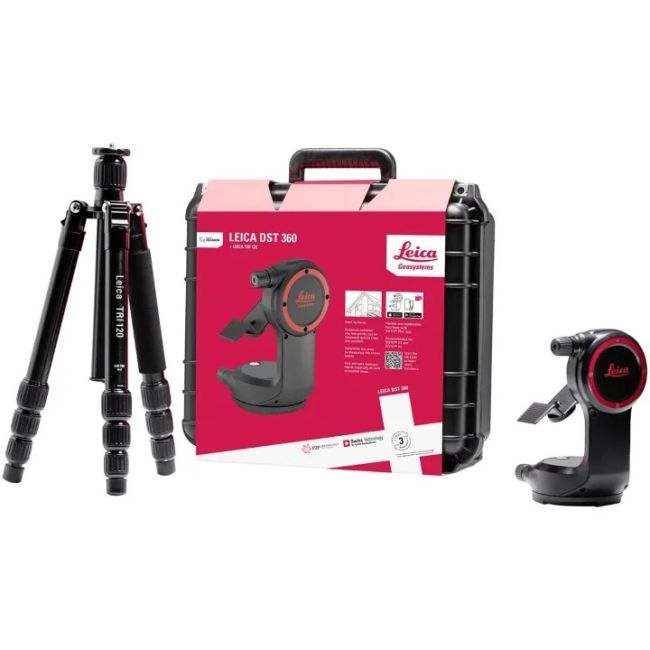 Leica DST 360 Adapter Combo Kit for Disto X3 and X4 with TRI 120 Tripod and Rugged Case LG848783