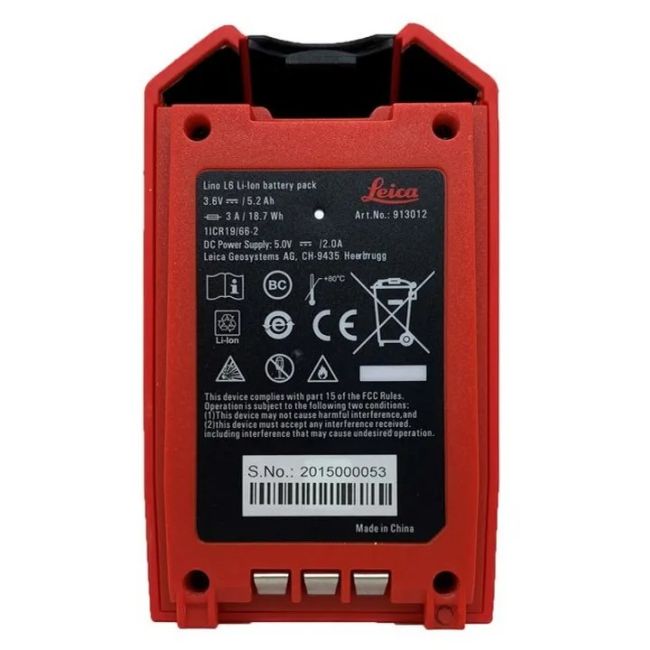 Leica Lino L6R-1 and L6G-1 Li-Ion Battery Pack LG913012