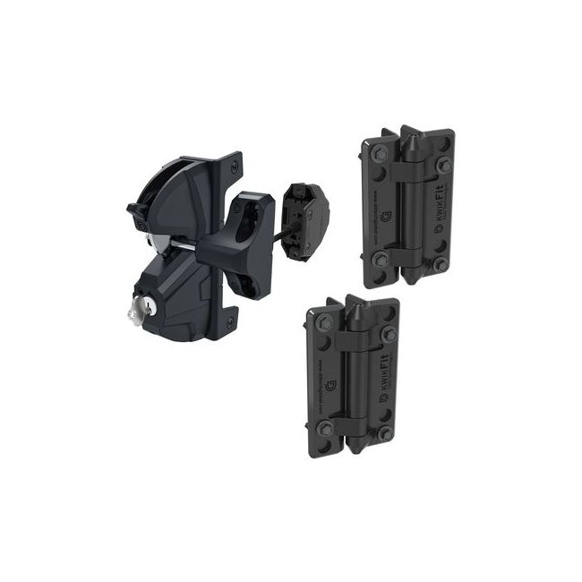 LokkLatch DELUXE Gate Latch and KwikFit Gate Hinges LLD3LDKFPRB