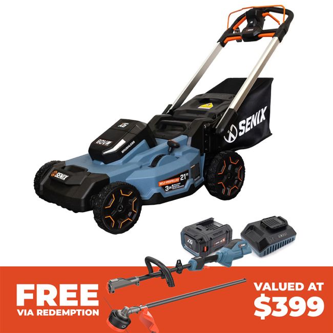Senix X6 60V Brushless 530mm Self-Propelled Lawn Mower Kit LPSX6-H-EU