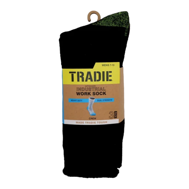 Tradie Cotton Crew Socks 'FLURO' 3 Pack M22549SJ