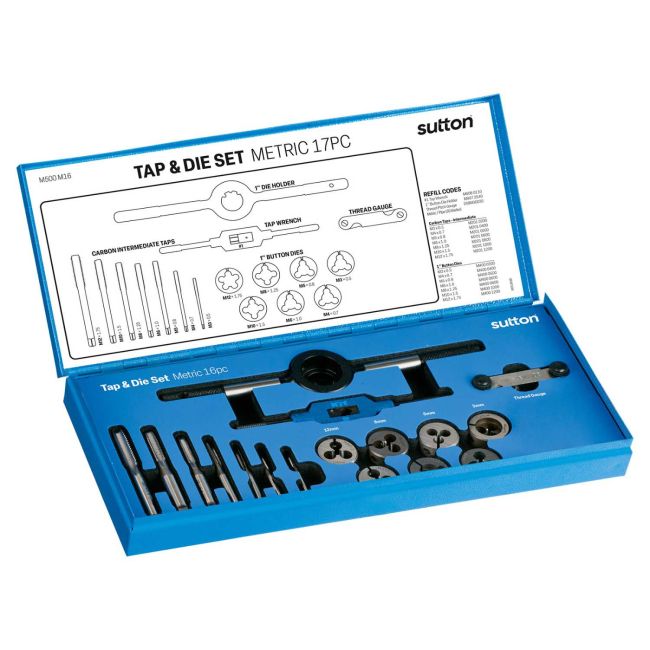 Sutton 16PC Tap & Die Set T&D1 Metric M500M16