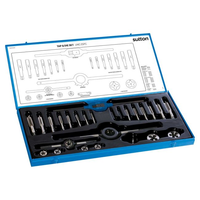 Sutton 25PC Tap & Die Set Std 5 UNC M500NC25