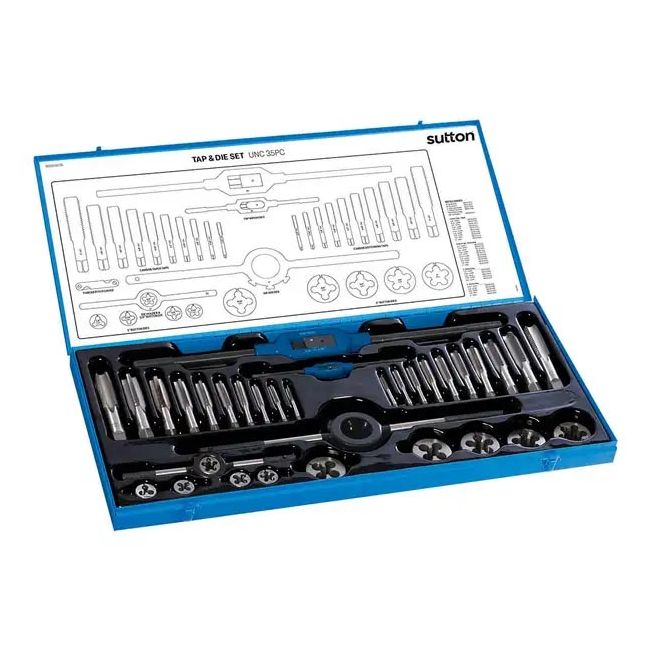 Sutton 1/4-1inch UNC Tap & Die Set - 34 Piece M500NC35