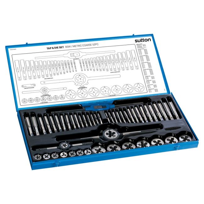 Sutton 52PC Tap & Die Set Ctd1 BSW/Metric M500WM52