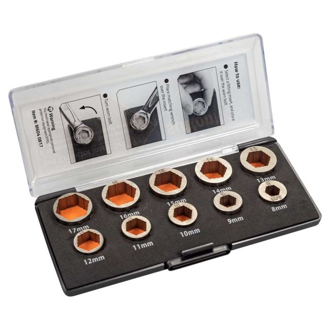 Sutton 10PC 8-17MM Bolt Extractor Insert Set M6040817