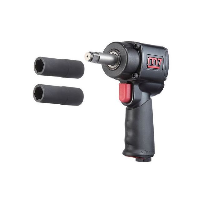 M7 IMPACT WHEEL WRENCH KIT, Q-SERIES, PISTOL STYLE, 1/2" DR, 500 FT/LB, 2"ANVIL WITH 17/19MM & 21/23MM REVERSIBLE IMPACT SOCKETS M7-NC4620QN