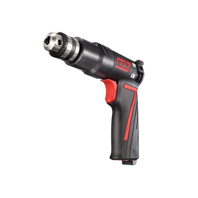 M7 MINI AIR DRILL, PISTOL STYLE, 1/4" CHUCK, REVERSIBLE, KEY CHUCK, 1600 RPM M7-QE323