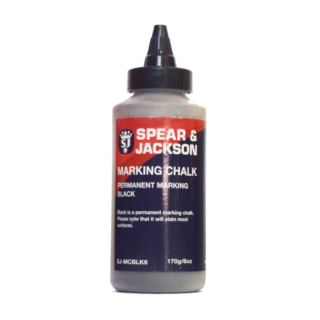 Spear & Jackson Chalk Marking Black Perm 170G SJ-MCBLK6