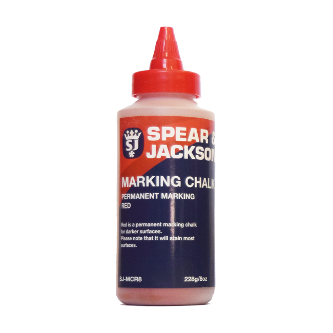 Spear & Jackson Chalk Marking Perm Red 226G SJ-MCR8