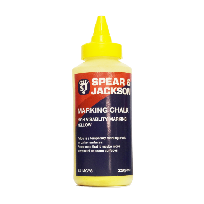 Spear & Jackson Chalk Marking Temp Yellow 226G SJ-MCY8