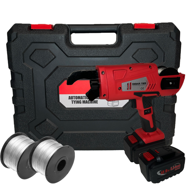 Cordless Rebar Tying Tool Kit 12.8 V / 4.4 Ah – Automatic Rebar Tie Gun MK‑890