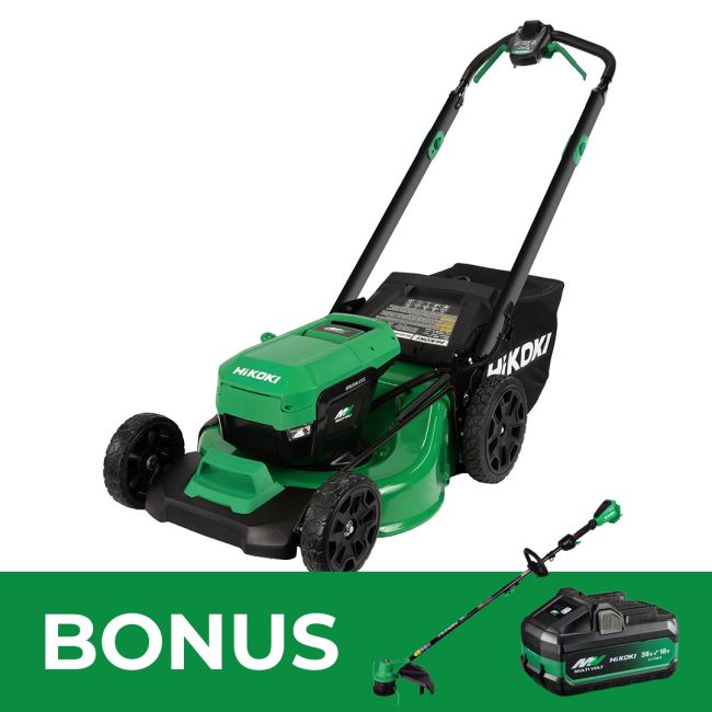 HiKOKI 36V 534MM (21") Brushless Cordless Self-Propelled Mower Kit ML3653DA(PM2Z)