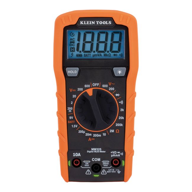 Klein 600V Digital Multimeter Manual-Ranging A-MM325