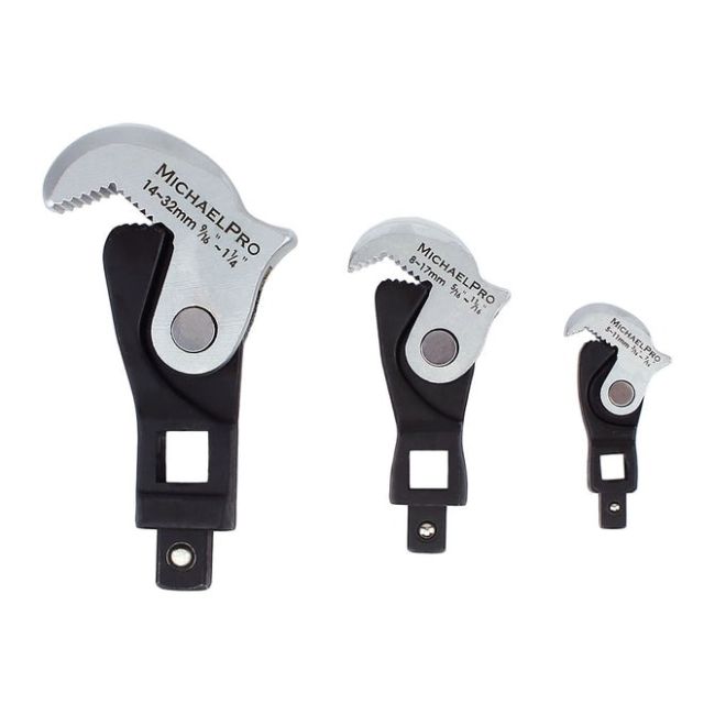 MICHAEL PRO 3-PIECE CROWFOOT WRENCH SET MP001205