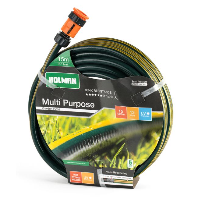 Holman Multi Purpose Garden Hose 12mm x 15m MPH1215F