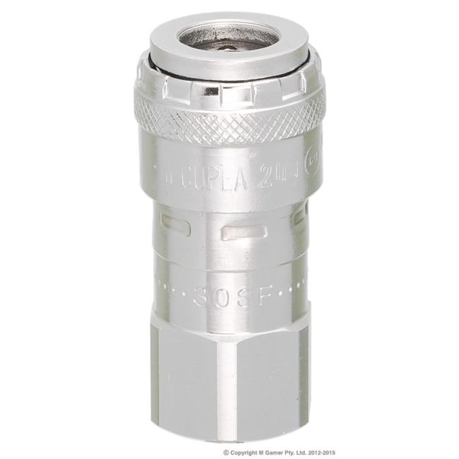 Nitto Kohki 3/8" Female Thread to One Touch Coupling Socket NC20030SF