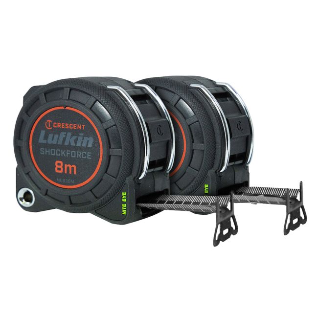Lufkin NE830M2 Tape Measure 2 Piece Nite Eye 8m x 30mm NE830M2