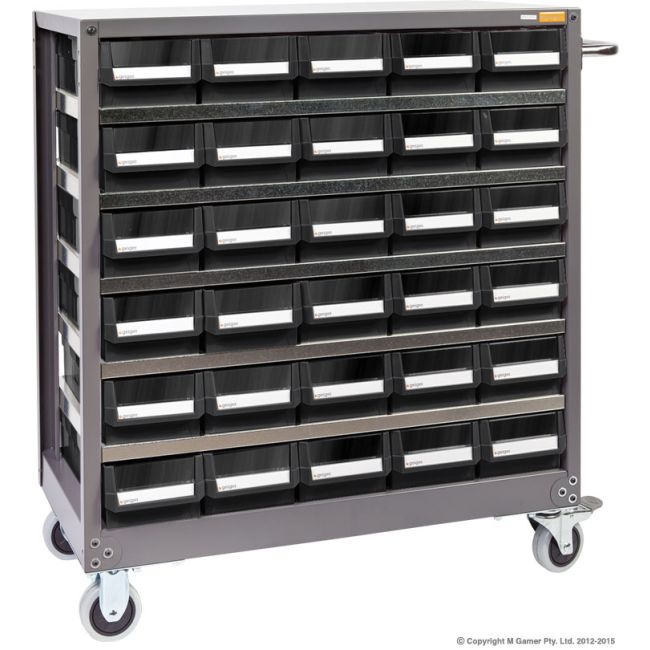 Geiger 30 Drawer Mobile HD Parts Cabinet NHD530