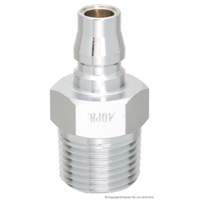 Nitto Kohki 1/2" Male Thread to Nitto Coupling Plug NIT40PM