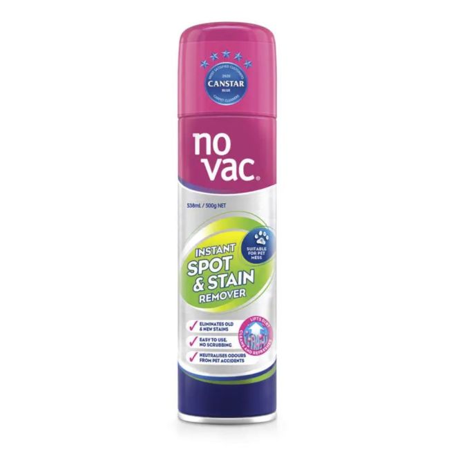 No Vac 31169 Carpet Spot & Stain Remover 500g Leaves No Residue 31169