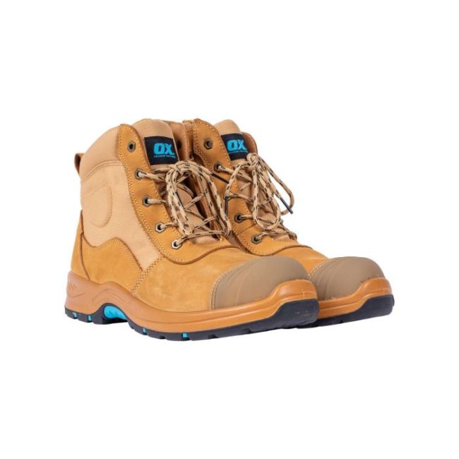 OX NUBUCK ZIPPER SAFETY BOOT SIZE 7 OX-P483307