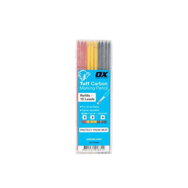 OX Tuff Carbon Refills Basic Colour & Graphite Lead - 10 Pack OX-P503202
