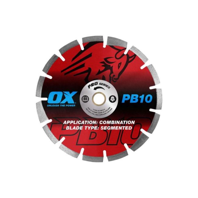 OX Professional PB10 9" Segmented Diamond Blade - Abrasive OX-PB10-9