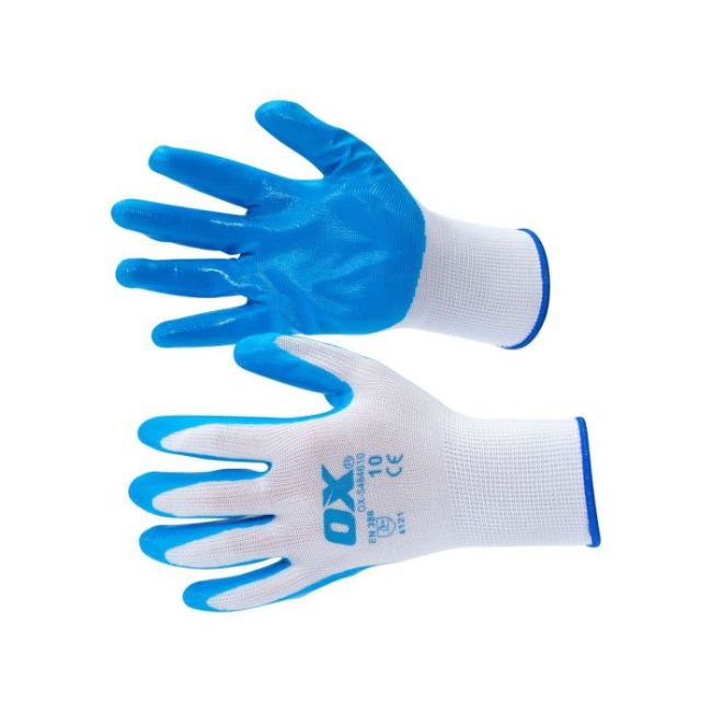 OX Polyester Lined Nitrile Glove - 5 pack OX-S484610