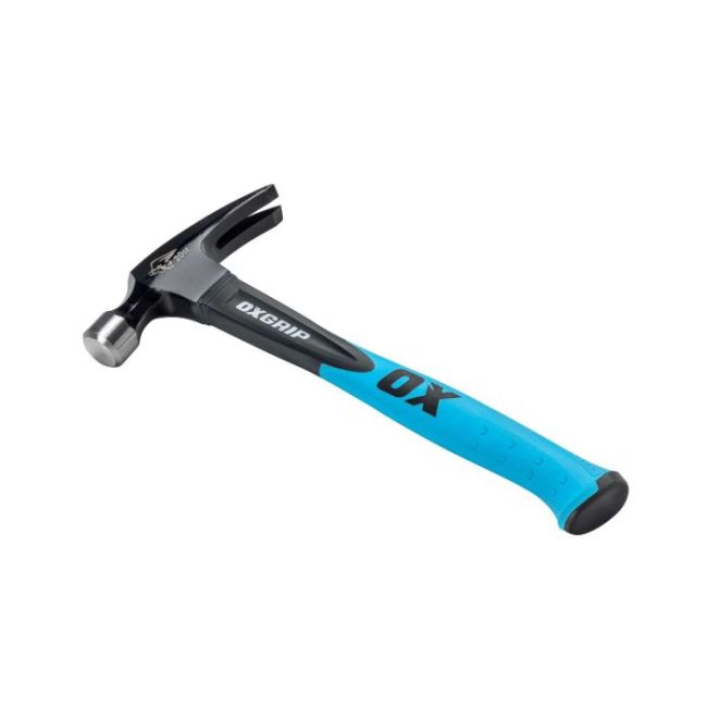 OX OX-T081220 Claw Hammer Curved 20oz Fiberglass Hardened & Tempered Steel Head OX-T081220