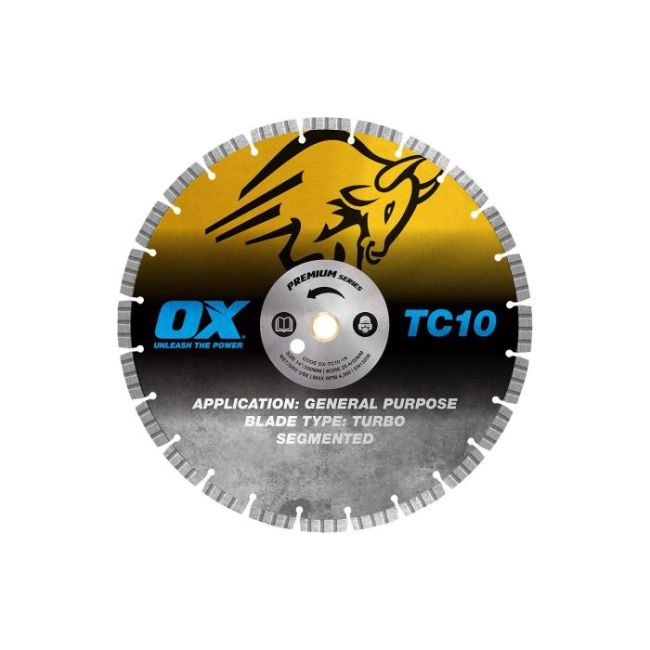 OX Premium Turbo Segmented Blade 350mm - Concrete/General Purpose 
 OX-TC10-14