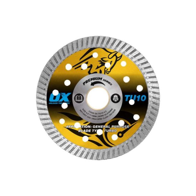 OX Trade 4.5" Turbo Diamond Blade - Universal/Hard OX-TU10-4.5