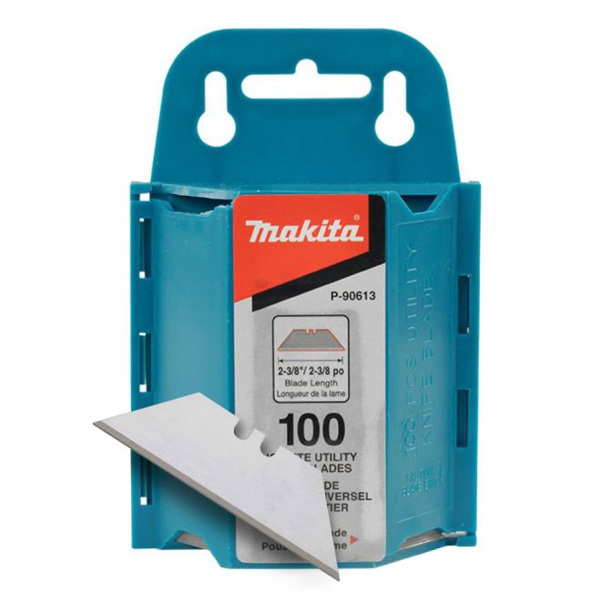 Makita Utility Knife Blades 100 Pack With Dispenser E-19716
