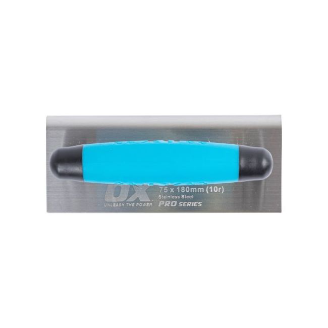 OX Pro Narrow Edging Trowel 10mm Radius- 75 x 180mm / 3in x 7in OX-P014410