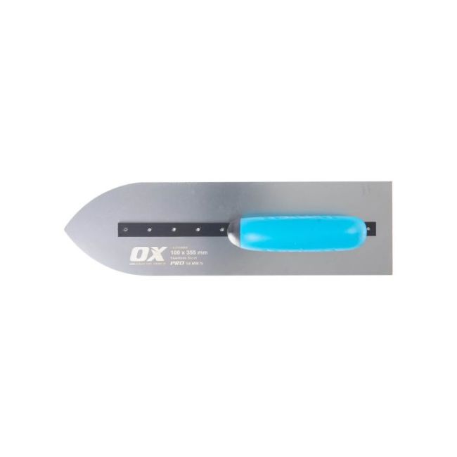 OX Professional 100 x 355mm S/S Pointed Finishing Trowel OX-P014609