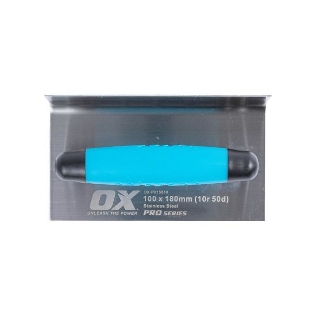 OX Pro Coving Trowel 100 x 180mm Stainless Steel OX-P015010