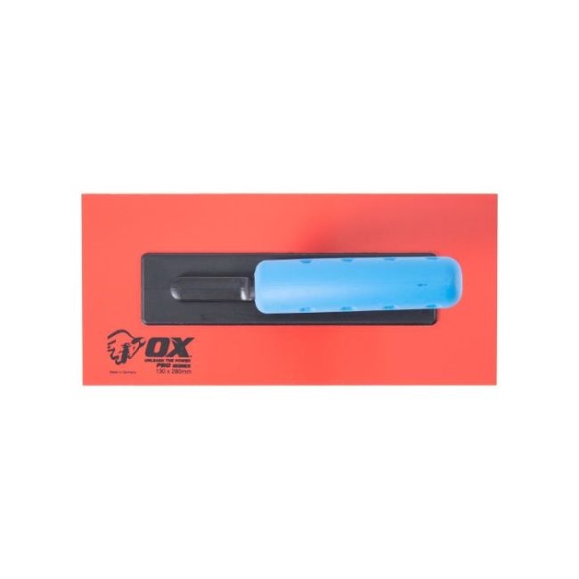 OX Pro Red PVC Texture Finishing Trowel - 130 x 280mm OX-P408511