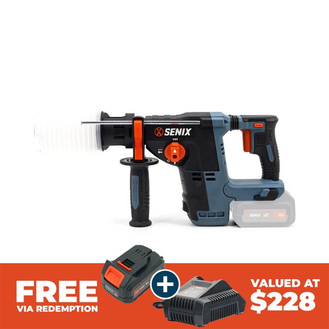 Senix X2 18V Brushless SDS Plus 24mm Rotary Hammer Skin PDRX2-M4-EU-0