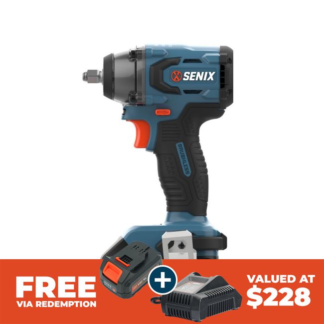 Senix X2 18V 3/8" Brushless Compact Impact Wrench Skin PDWX2-M11-EU-0