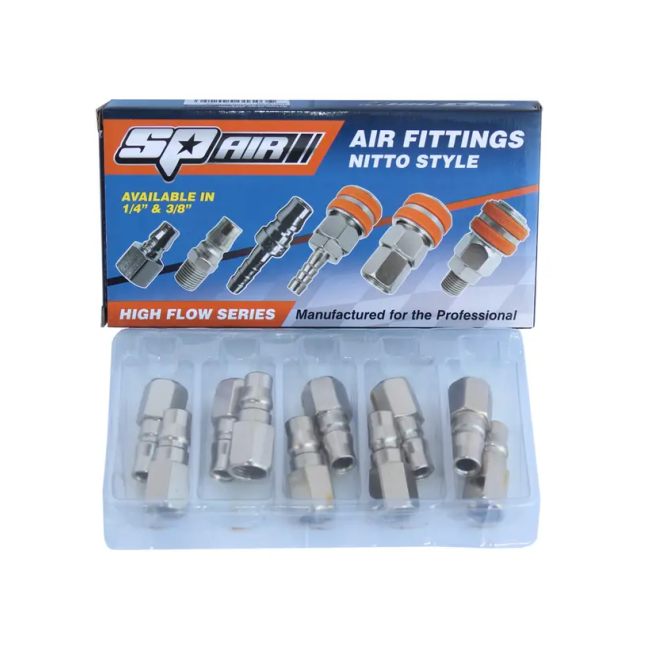 SP Tools 10PC 1/4" Female Thread Plugs Air Fittings PF20BX