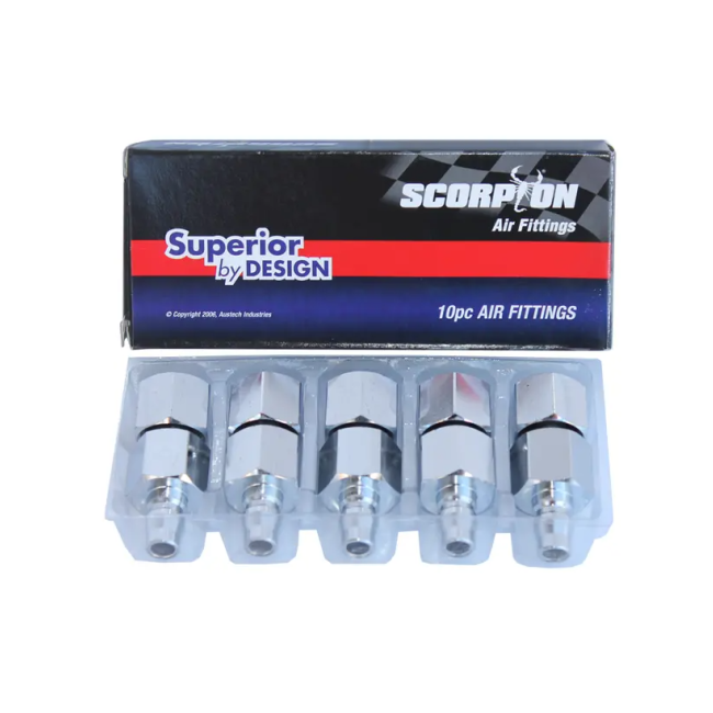 SP Tools 10PC 1/2" Female Thread Plugs Air Fittings PF40BX