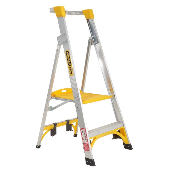 Gorilla Platform ladder Aluminium 0.6m (2ft) Aluminium 150kg Industrial PL002-I
