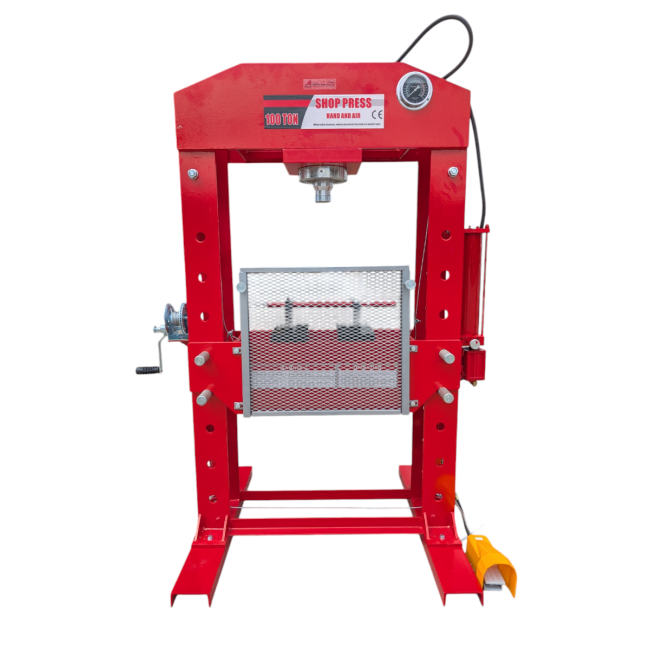 Millers Falls 100 Tonne Air Hydraulic Shop Press Left Right PRESALR100T