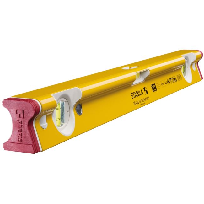 Stabila 2440mmm 3-Vial Ribbed Box Frame Spirit Level R300/244