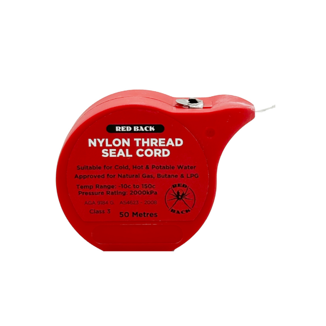 Red Back 50M Nylon Thread Seal Cord RED424
